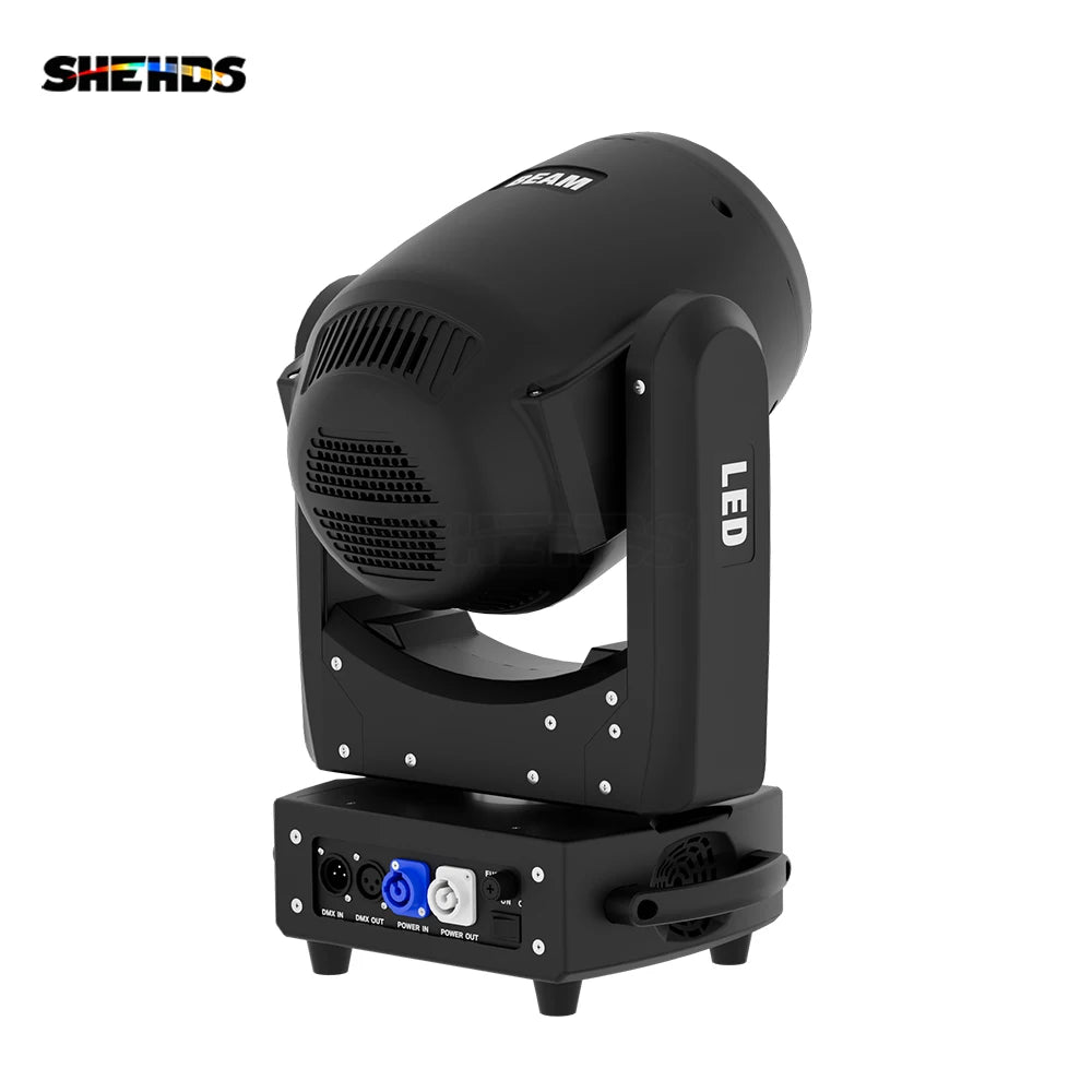SHEHDS 2PCS 300W LED Moving Head With Flight Case DMX Beam Light With Ring For DJ Disco Wedding Stage Light Effect Professional