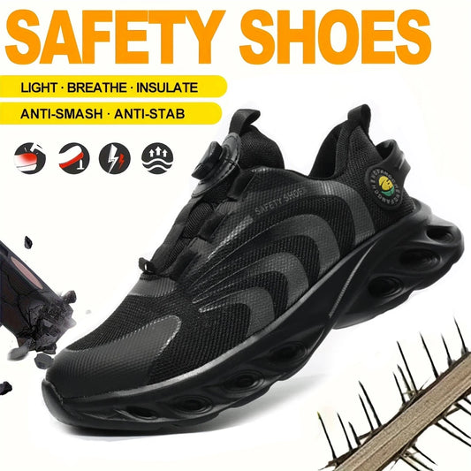 Lace Free Breathable Lightweight Safety Shoes For Men CE
