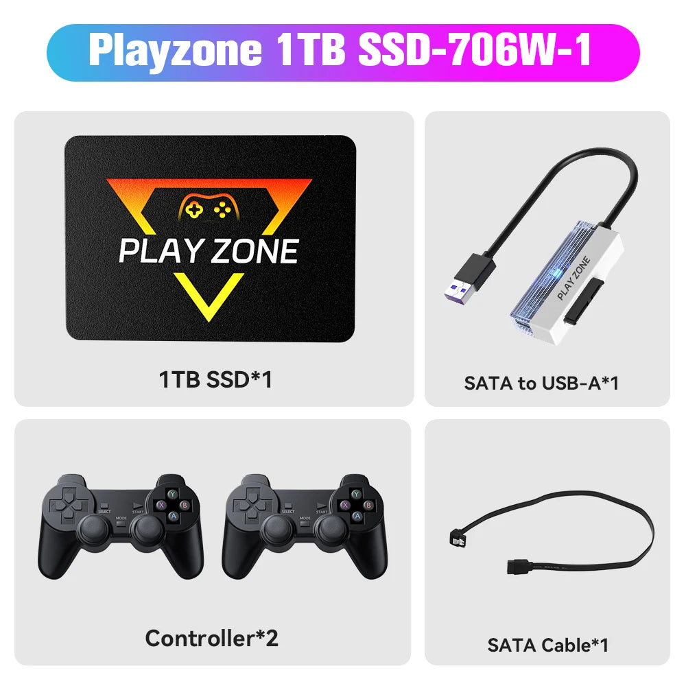 Playzone 1TB SSD Game Consoles For PS5 PS4 Xbox Switch