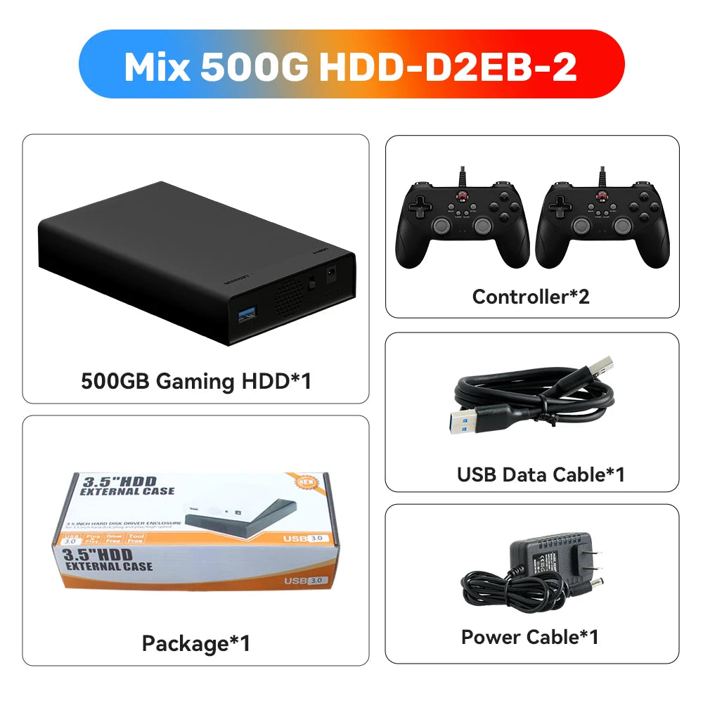 500GB Gaming HDD Retrobat & Launchbox Console with 38200+ Games