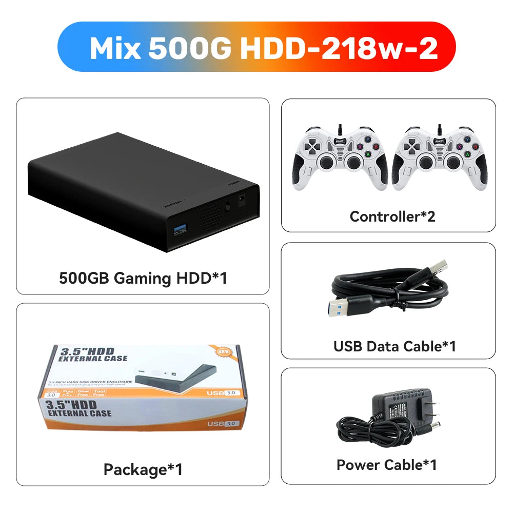 500GB Gaming HDD Retrobat & Launchbox Console with 38200+ Games