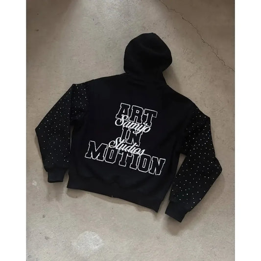 Hip-Hop Letters High-Quality Zipper Hoodies for Men