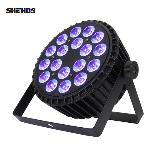 Aluminum Alloy LED Par 18x18W RGBWA+UV Lights 6in1 LED Lighting DMX512 Disco Light Professional Stage Dj Equipment Fast Shipping