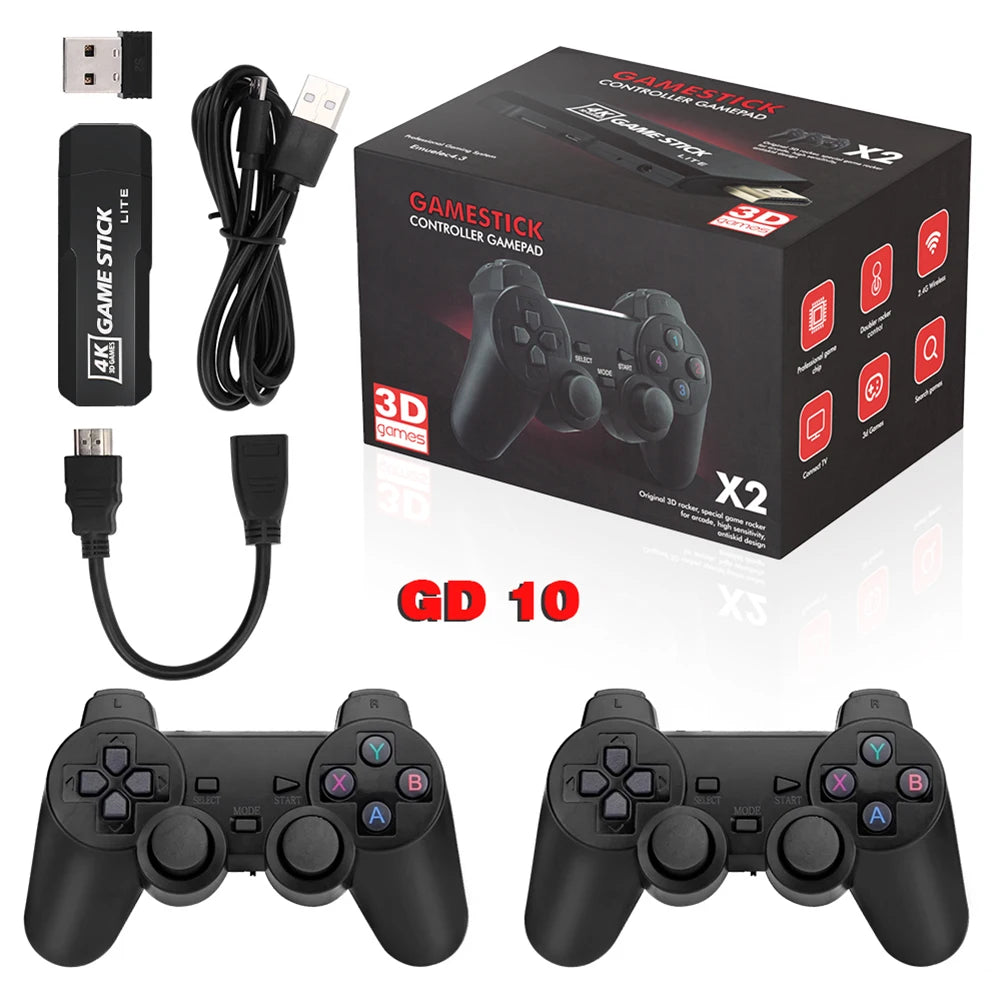 Y6 2.4G Wireless Game TV Stick Retro PS1 Portable Console