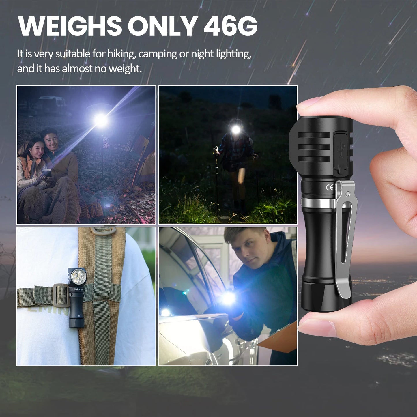 Wurkkos HD10 Headlamp Rechargeable 14500 IP68 Mini EDC 1200Lm 3* 90 CRI LEDs + 3* RGB Aux LEDs Anduril 2.0 Fishing Camping Torch