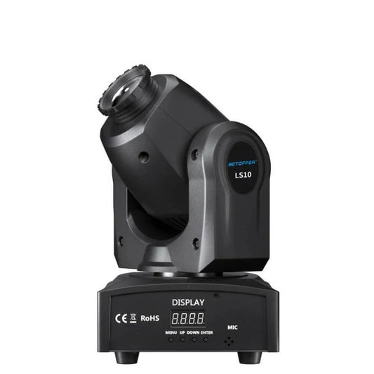 Professional Moving Head Beam LED Disco Light with 8 Gobos 9/11CH Sound/DMX DJ Lights for Stage Bars Wedding Party LS10