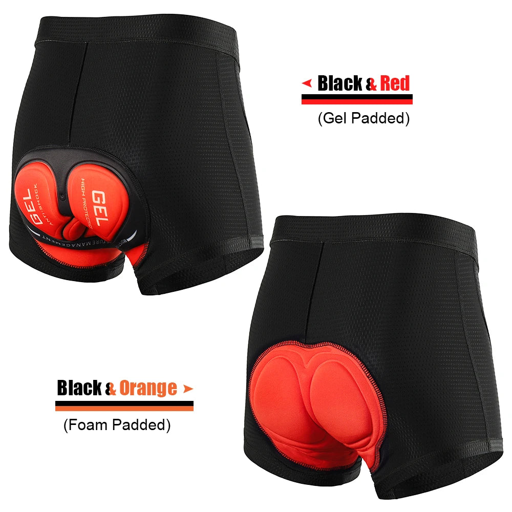 Men's Cycling Underwear Shorts 3D Gel Pad Breathable Non-Slip Bike Shorts Bike Underpant MTB Road Bike Riding Shorts