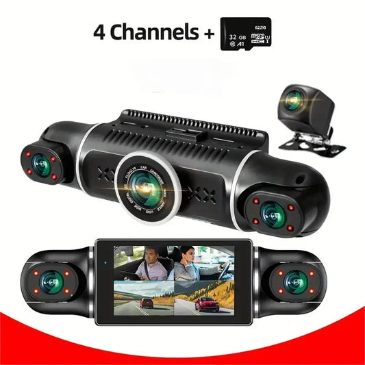 Car Camera 3 Inch Car Recorder Left And Right 4 Channels 4 Screens