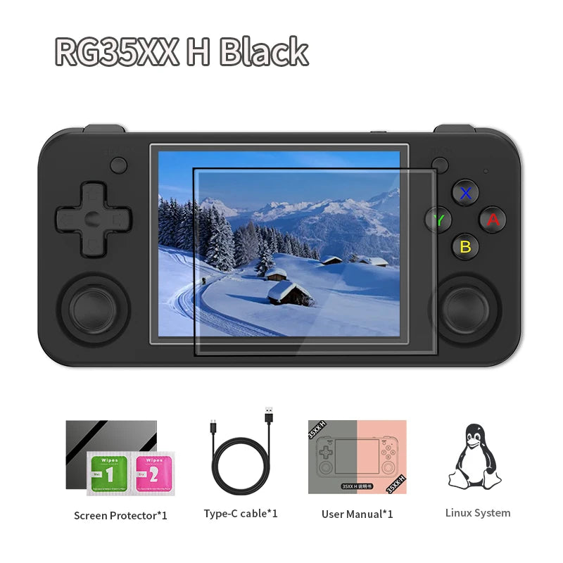 ANBERNIC RG35XX H Handheld Game Console 3.5-inch IPS Screen Linux H700 Retro Video Games Player 3300mAh 64G 5528 Classic Games