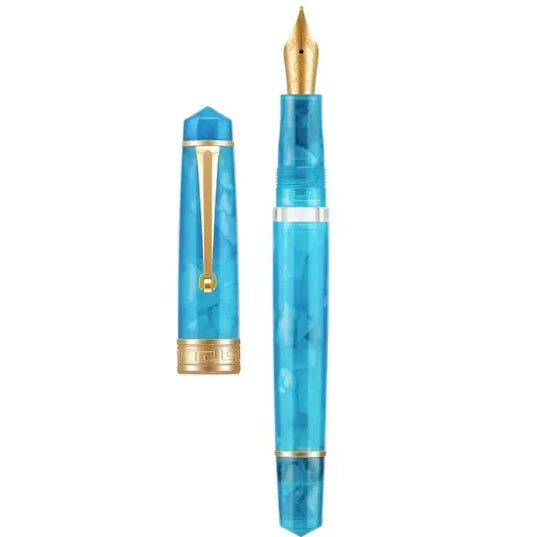 Asvine P20 Galaxy Resin Fountain Pen Piston Filling EF F M Nib Smooth Writing ink pens Office school supplies Gift Pen deep blue