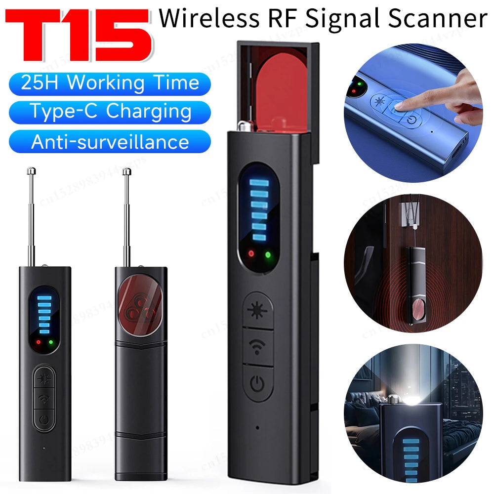 T15 Wireless Camera Detectors 5 Levels Adjustable Sensitivity