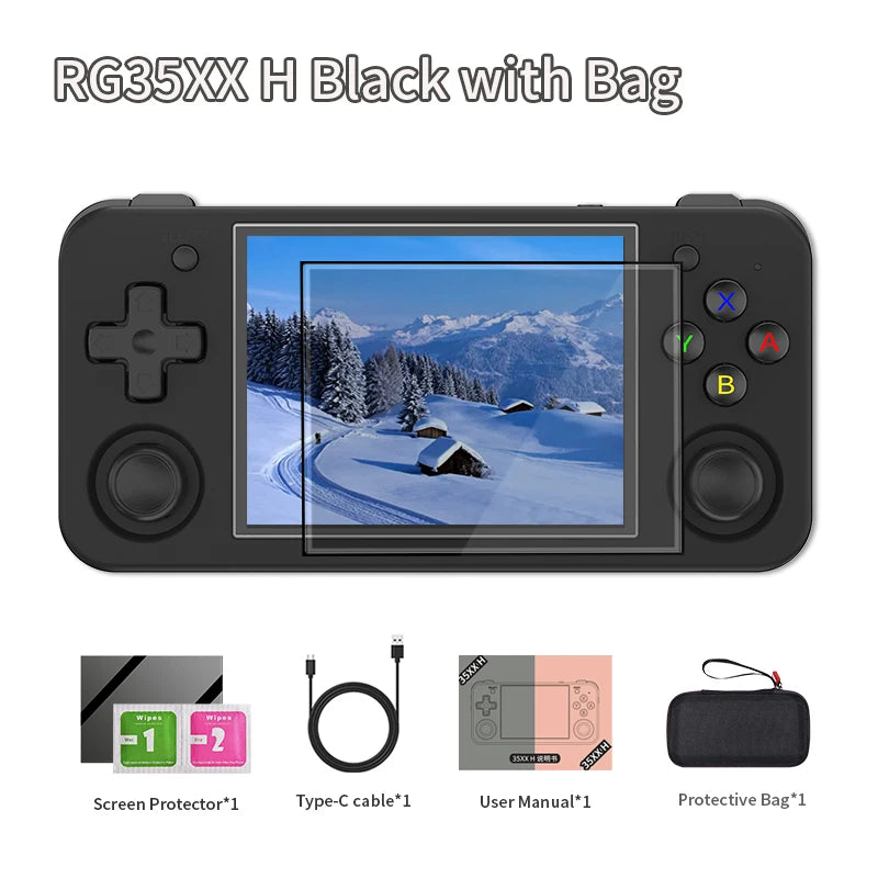 ANBERNIC RG35XX H Handheld Game Console 3.5-inch IPS Screen Linux H700 Retro Video Games Player 3300mAh 64G 5528 Classic Games