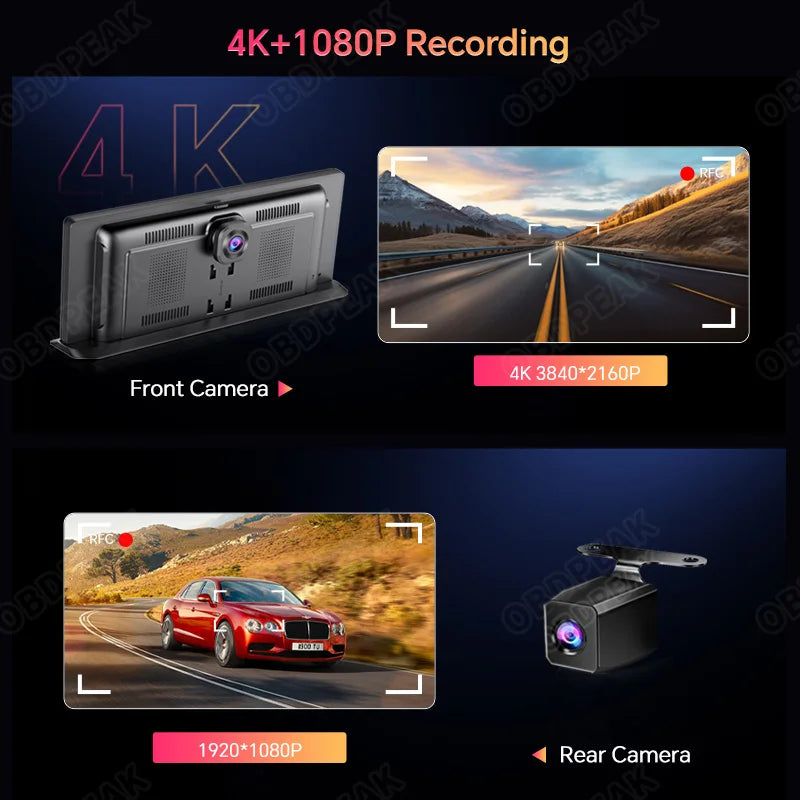 K2 Pro 11.3 Dash Cam 4K Car DVR Carplay Android Auto