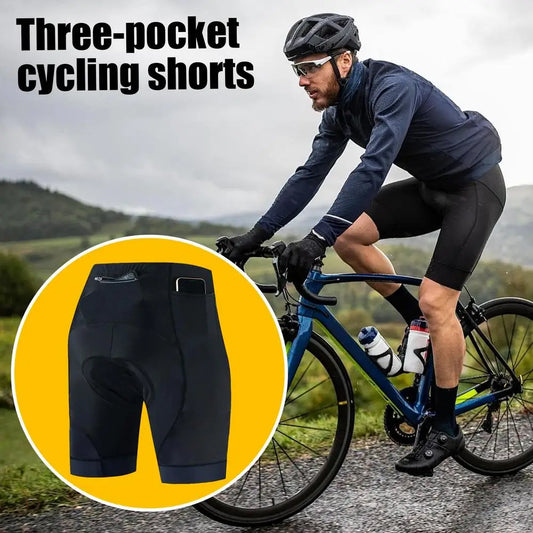 Padded Biking Shorts Riding Pants With 3 Pockets Motorcycle Underpants Cycle Wear Tights For Road And Mountain Biking