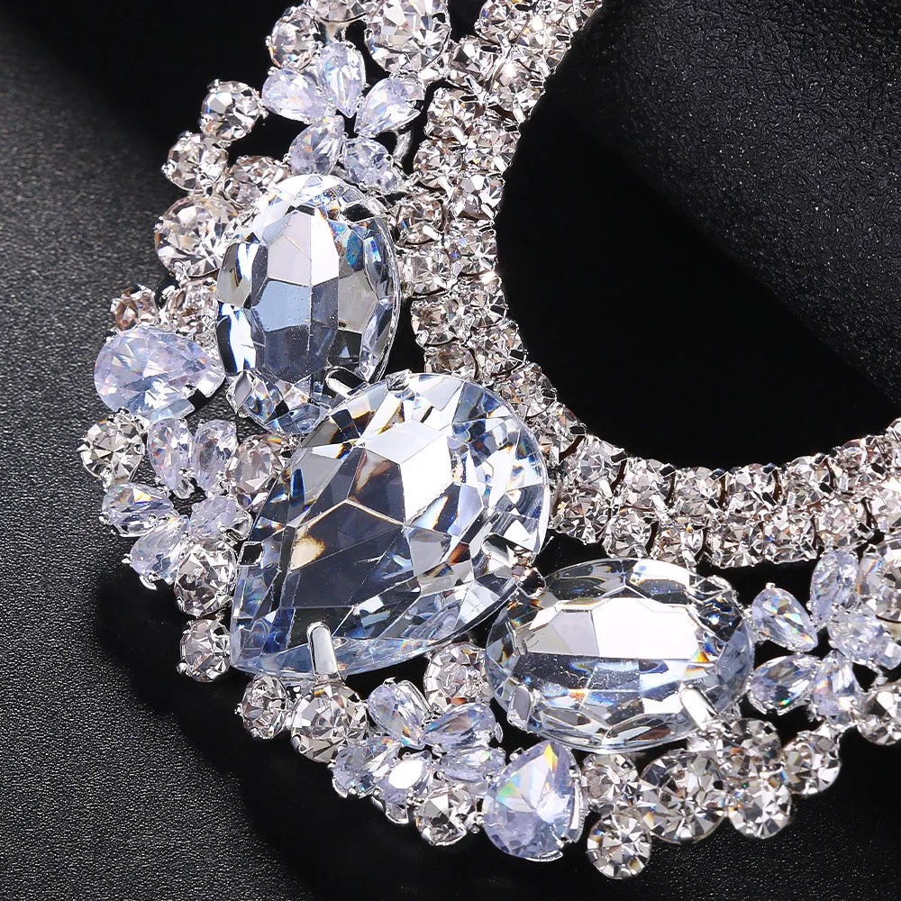 Geometric Earrings Big Crystal for Women Jewelry