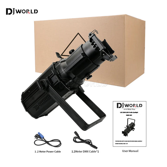 LED 250W Profile Leko Spotlight RGBW 4in1 Manual Cutting Stage Lighting Theater Wedding Catwalk Stage Professional DJ Equipment