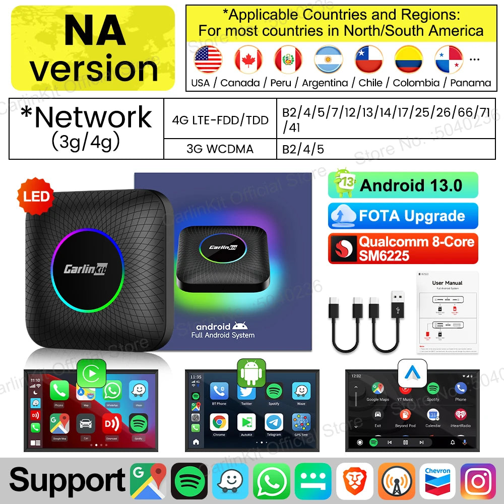 CarlinKit 8G+128G Android 13 CarPlay AI Box Upgrade