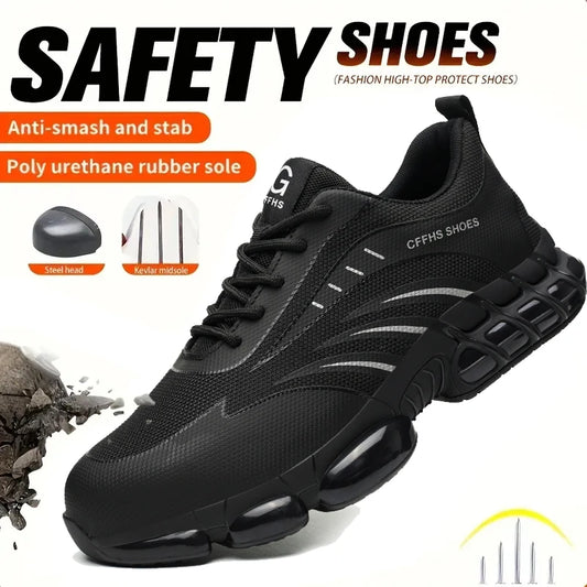 Breathable Lightweight Anti Smash Puncture Safety Shoes