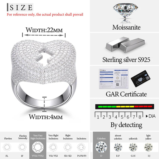 Fine Jewelry Moissanite Heart Ring For Women